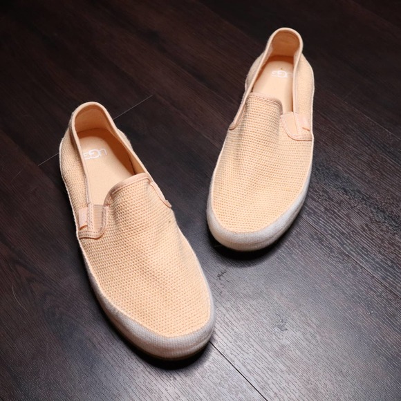 UGG Shoes - UGG Women's Bren Woven Slip-On Sneaker One Pedal Pink 1020090-PFZ Size 7.5